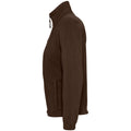 Dark Chocolate - Side - SOLS Womens-Ladies North Full Zip Fleece Jacket