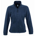 Navy - Front - SOLS Womens-Ladies North Full Zip Fleece Jacket