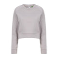Light Grey - Front - Tombo Womens-Ladies Cropped Sweatshirt