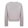 Light Grey - Back - Tombo Womens-Ladies Cropped Sweatshirt