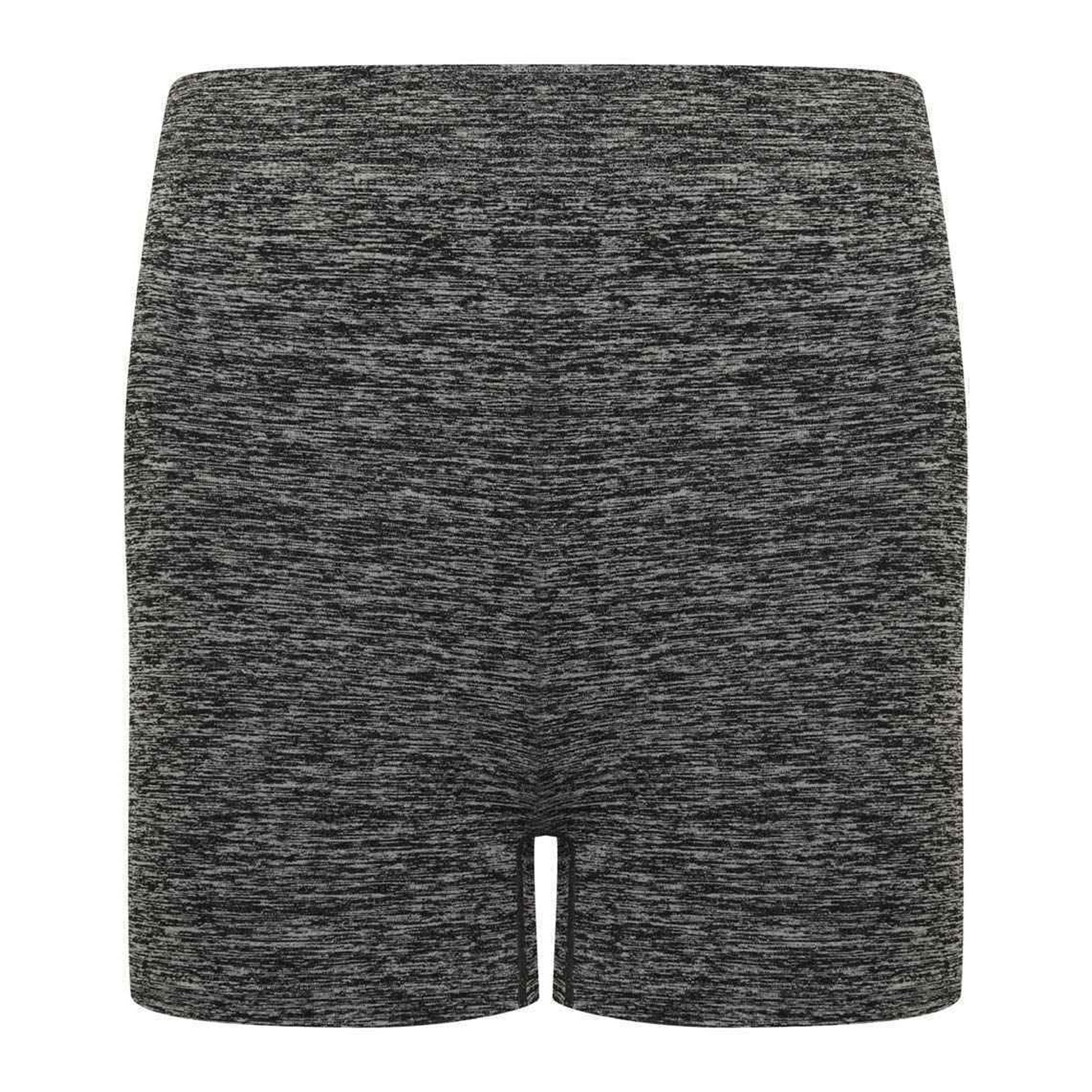 Black - Lifestyle - Tombo Womens-Ladies Seamless Shorts
