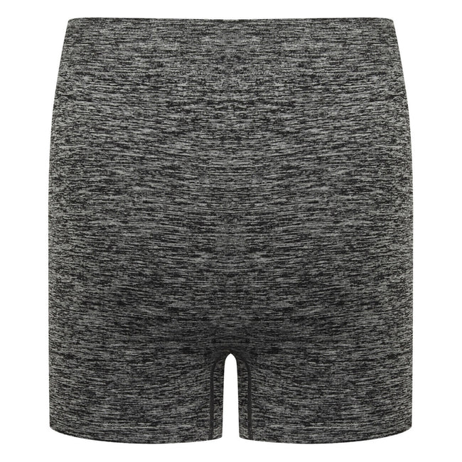 Dark Grey Marl - Back - Tombo Womens-Ladies Seamless Shorts
