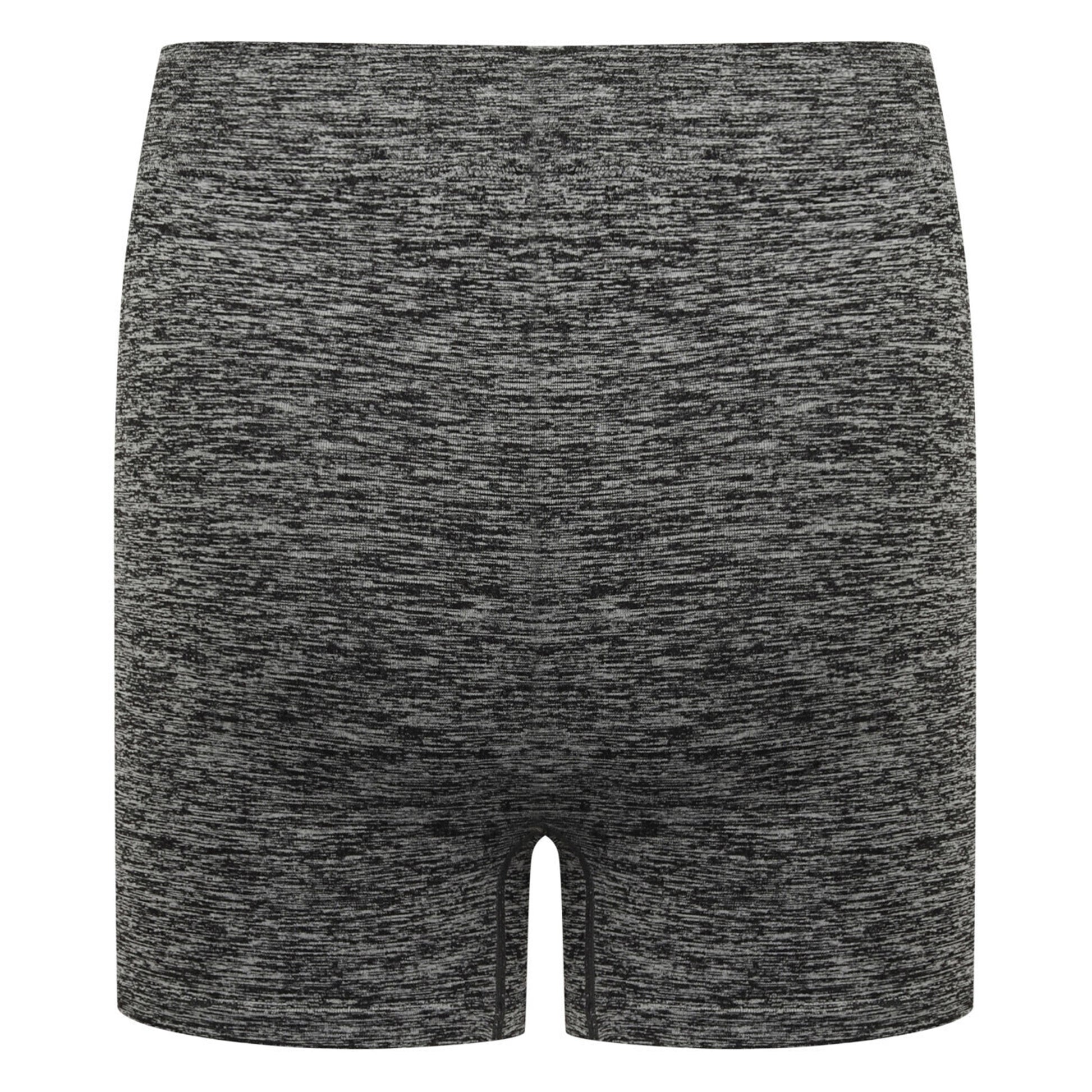 Dark Grey Marl - Back - Tombo Womens-Ladies Seamless Shorts