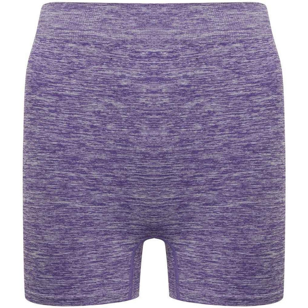 Purple Marl - Front - Tombo Womens-Ladies Seamless Shorts