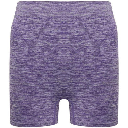 Purple Marl - Front - Tombo Womens-Ladies Seamless Shorts