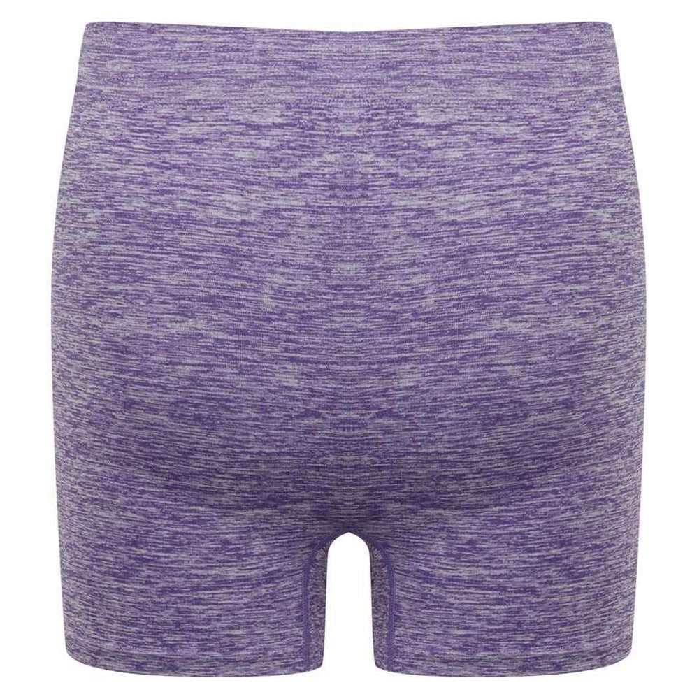 Purple Marl - Back - Tombo Womens-Ladies Seamless Shorts