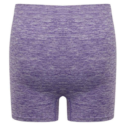 Purple Marl - Back - Tombo Womens-Ladies Seamless Shorts