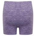 Purple Marl - Back - Tombo Womens-Ladies Seamless Shorts