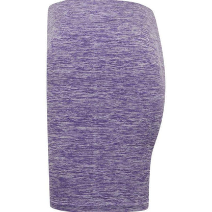 Purple Marl - Side - Tombo Womens-Ladies Seamless Shorts