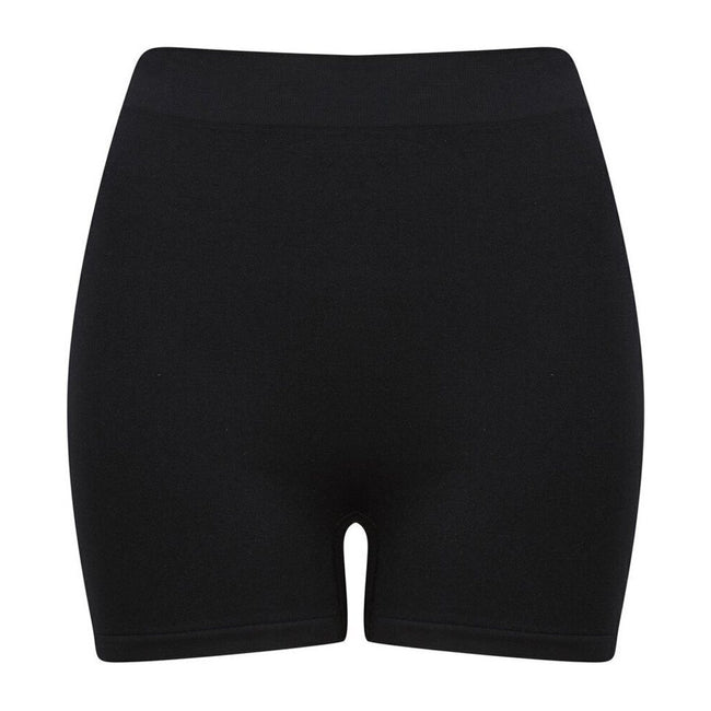 Black - Front - Tombo Womens-Ladies Seamless Shorts