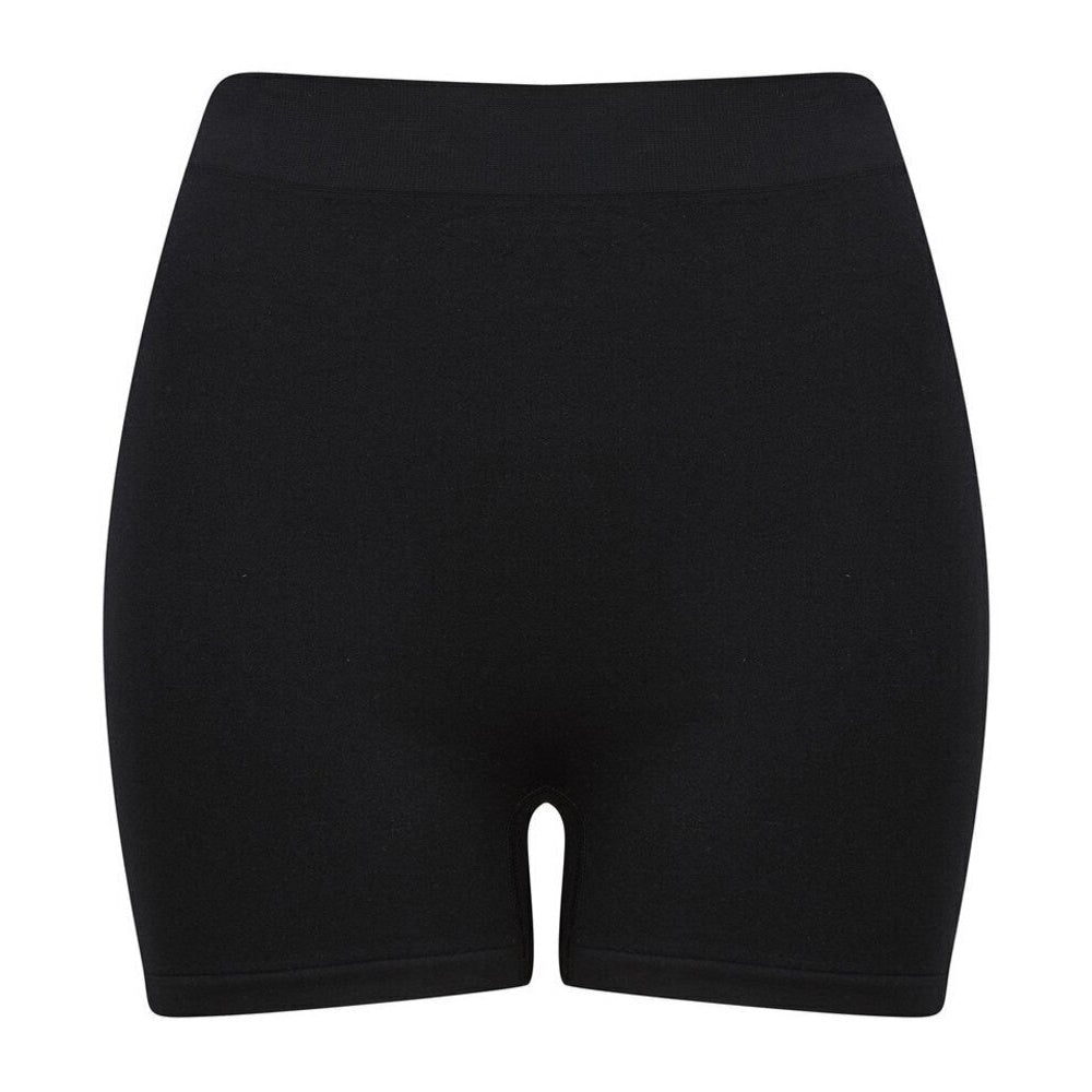 Black - Front - Tombo Womens-Ladies Seamless Shorts