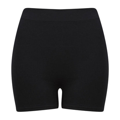Black - Front - Tombo Womens-Ladies Seamless Shorts