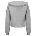 Heather Grey - Back - AWDis Just Hoods Womens-Ladies Girlie Cropped Hoodie