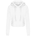 Arctic White - Front - AWDis Just Hoods Womens-Ladies Girlie Cropped Hoodie
