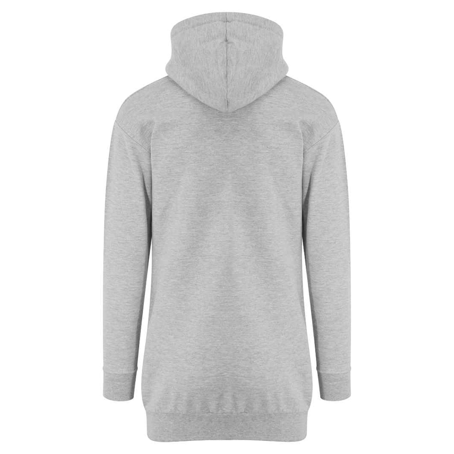 Heather Grey - Back - AWDis Girlie Womens-Ladies Hoodie Dress