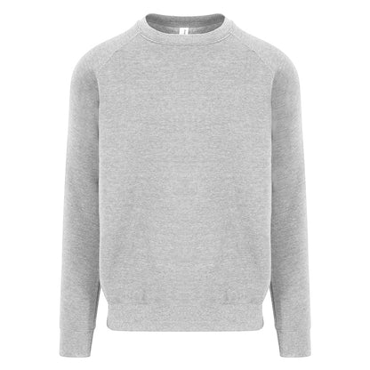 Heather Grey - Front - AWDis Just Hoods Mens Graduate Heavyweight Sweatshirt