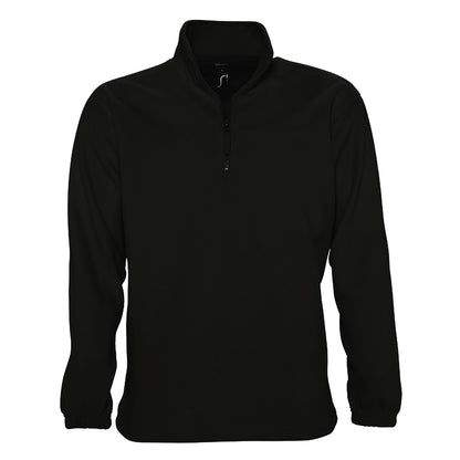 Black - Front - SOLS Ness Unisex Zip Neck Anti-Pill Fleece Top