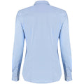 Light Blue - Front - Kustom Kit Womens-Ladies Long Sleeve Tailored Stretch Oxford Shirt