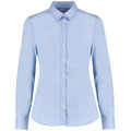 Light Blue - Back - Kustom Kit Womens-Ladies Long Sleeve Tailored Stretch Oxford Shirt