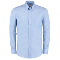 Light Blue - Front - Kustom Kit Mens Slim Fit Stretch Long Sleeve Oxford Shirt
