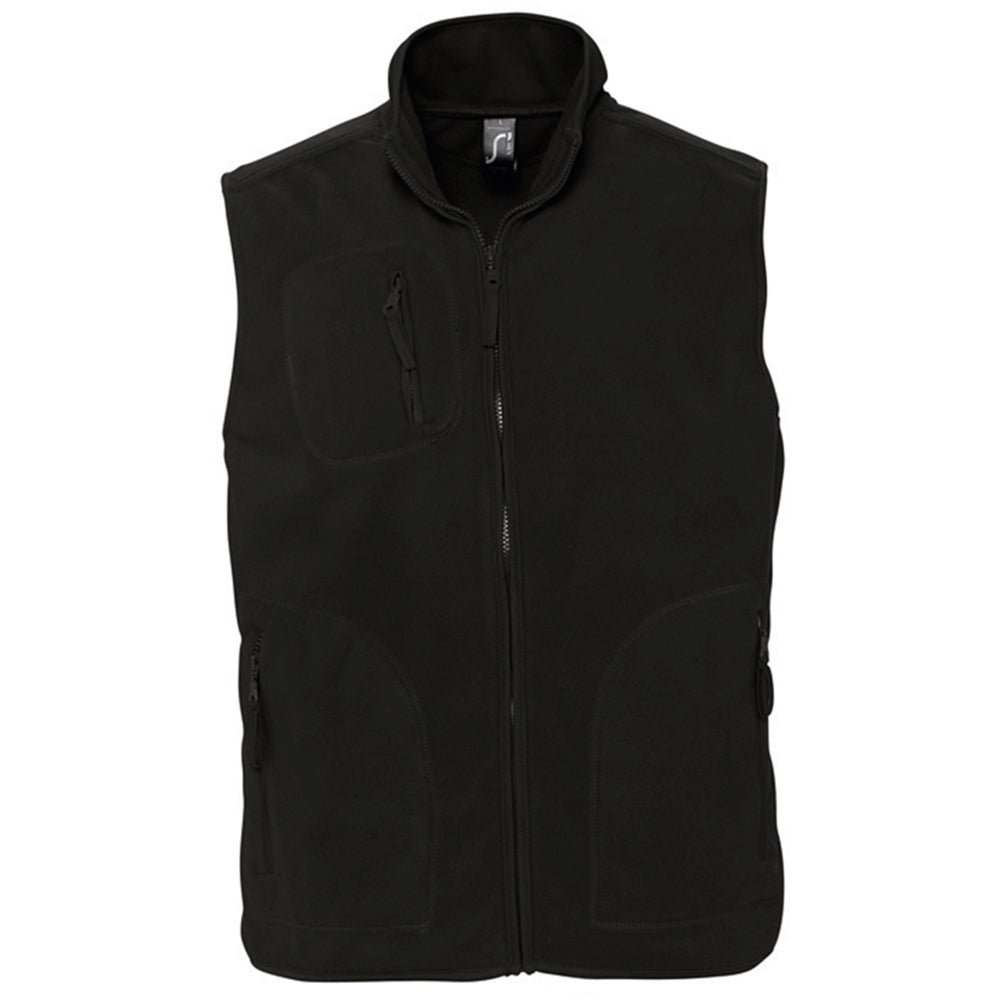 Black - Front - SOLS Norway Unisex Anti-Pill Fleece Bodywarmer - Gilet