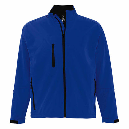 Royal Blue - Front - SOLS Mens Relax Soft Shell Jacket (Breathable, Windproof And Water Resistant)