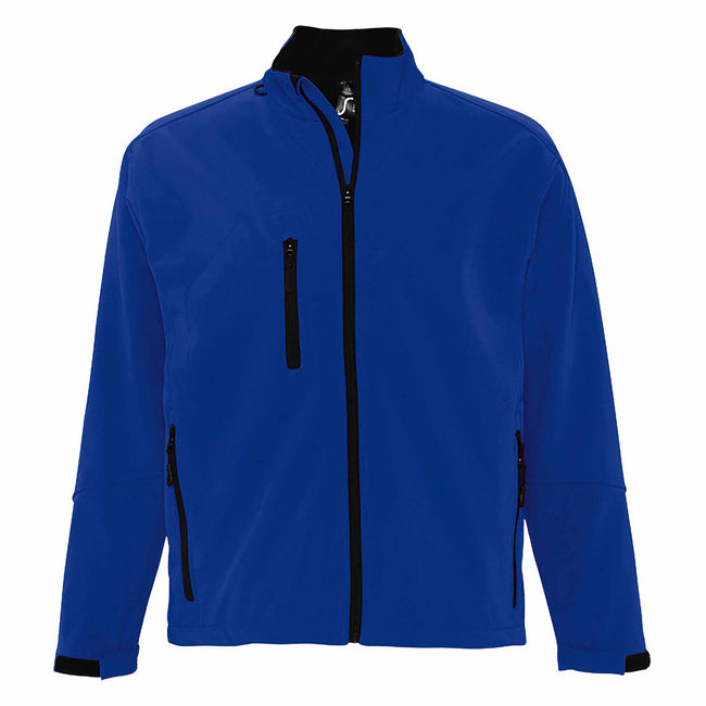Royal Blue - Front - SOLS Mens Relax Soft Shell Jacket (Breathable, Windproof And Water Resistant)