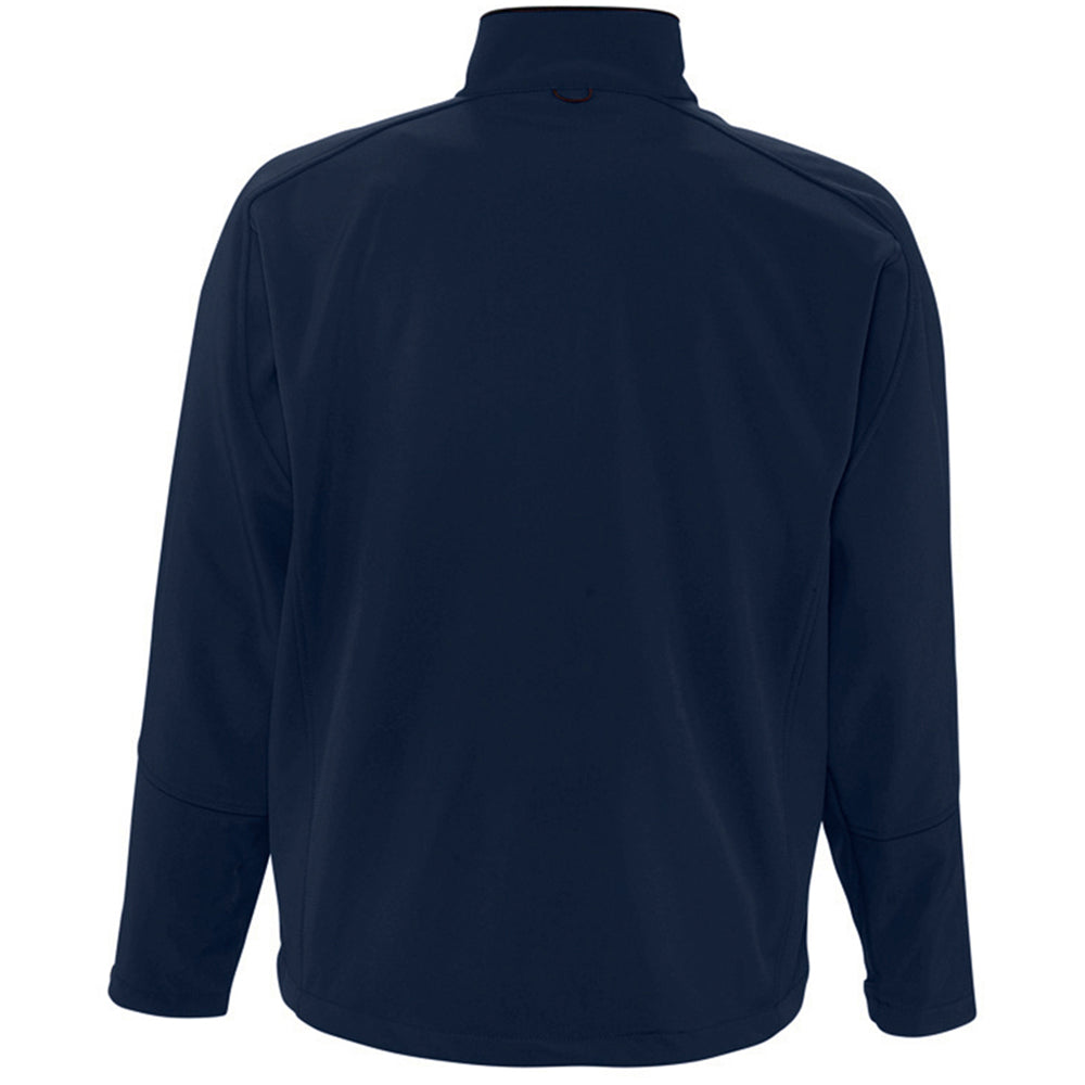 Abyss Blue - Back - SOLS Mens Relax Soft Shell Jacket (Breathable, Windproof And Water Resistant)