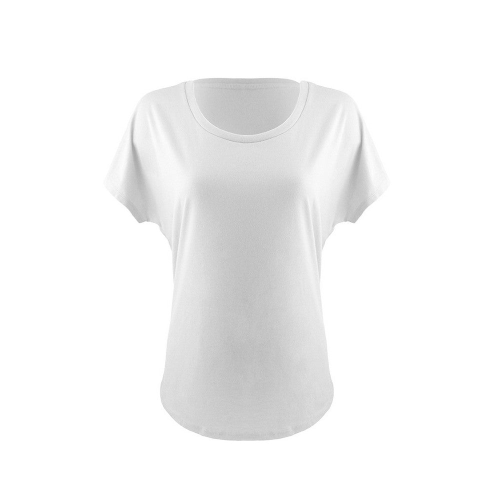 White - Front - Next Level Womens-Ladies Ideal Dolman T-Shirt