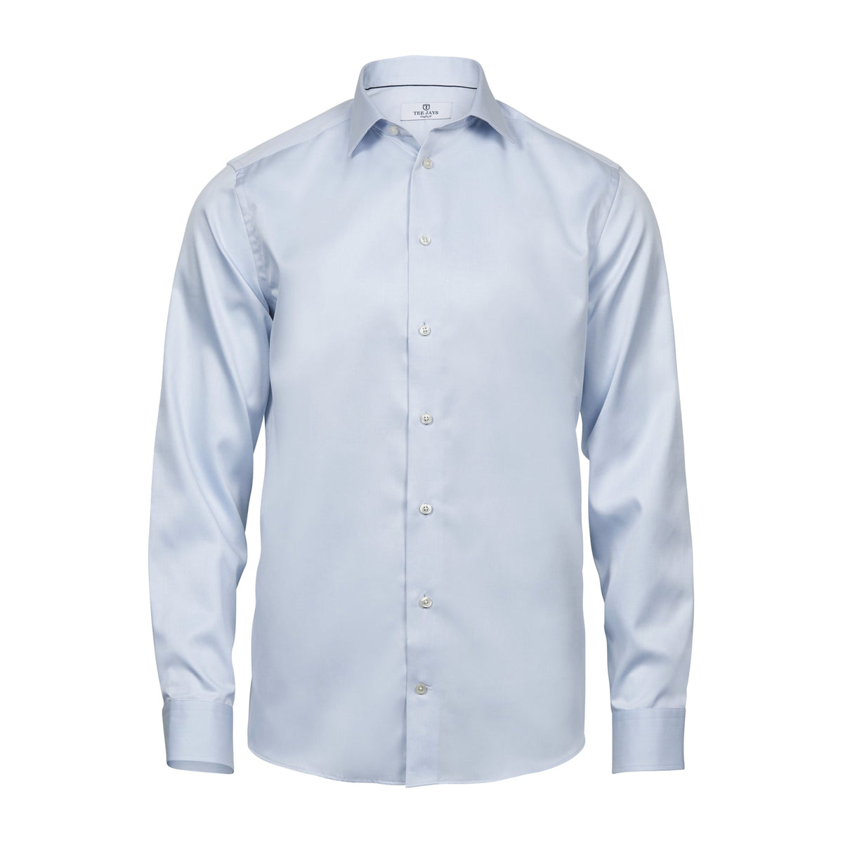 Light Blue - Front - Tee Jays Mens Luxury Comfort Fit Long Sleeve Oxford Shirt