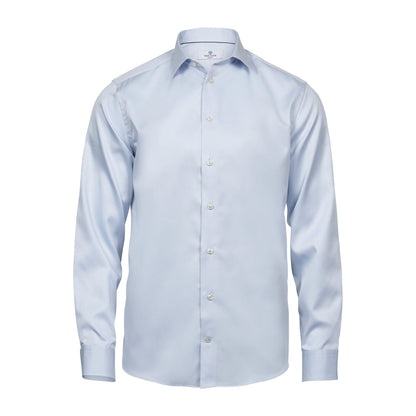 Light Blue - Front - Tee Jays Mens Luxury Comfort Fit Long Sleeve Oxford Shirt