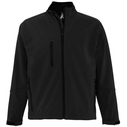 Black - Front - SOLS Mens Relax Soft Shell Jacket (Breathable, Windproof And Water Resistant)