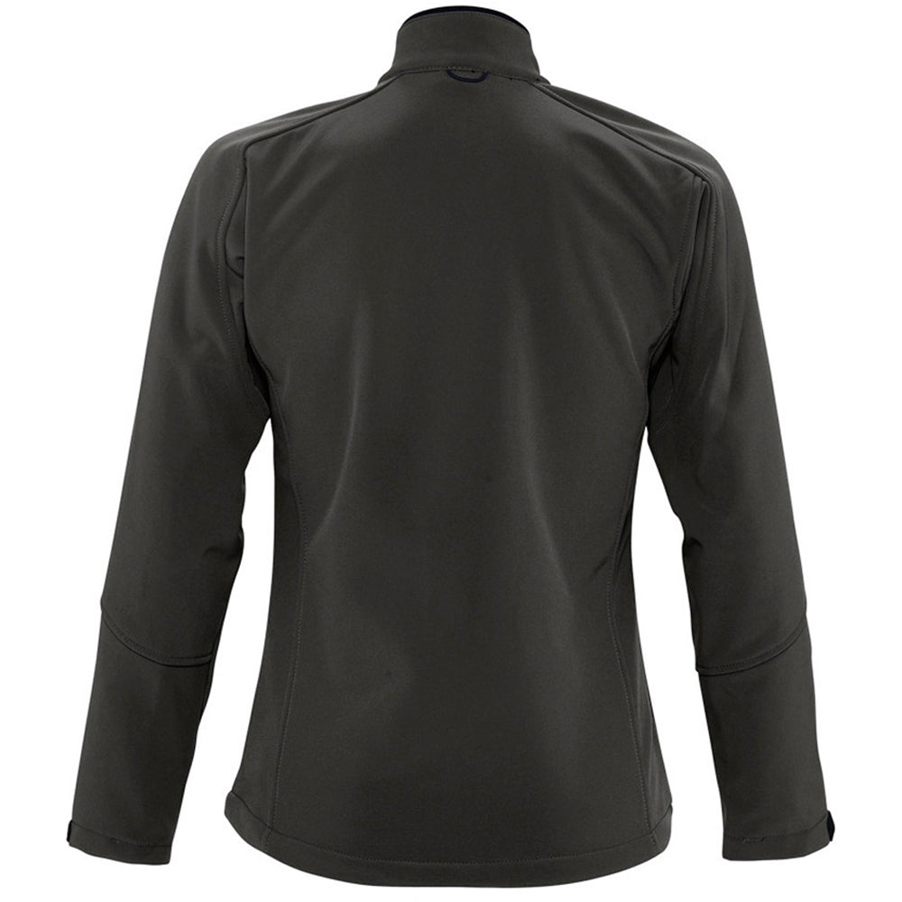 Charcoal - Back - SOLS Womens-Ladies Roxy Soft Shell Jacket (Breathable, Windproof And Water Resistant)