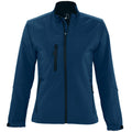 Abyss Blue - Front - SOLS Womens-Ladies Roxy Soft Shell Jacket (Breathable, Windproof And Water Resistant)