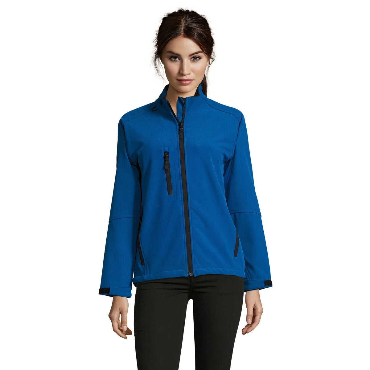 Royal Blue - Side - SOLS Womens-Ladies Roxy Soft Shell Jacket (Breathable, Windproof And Water Resistant)