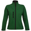 Bottle Green - Front - SOLS Womens-Ladies Roxy Soft Shell Jacket (Breathable, Windproof And Water Resistant)