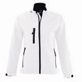 White - Front - SOLS Womens-Ladies Roxy Soft Shell Jacket (Breathable, Windproof And Water Resistant)
