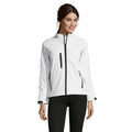 White - Side - SOLS Womens-Ladies Roxy Soft Shell Jacket (Breathable, Windproof And Water Resistant)