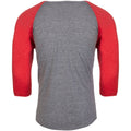 Vintage Red-Premium Heather - Back - Next Level Adults Unisex Tri-Blend 3-4 Sleeve Raglan T-Shirt