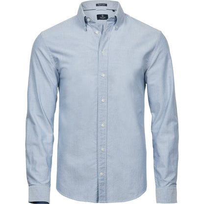 Light Blue - Front - Tee Jays Mens Perfect Long Sleeve Oxford Shirt