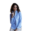 Light Blue - Back - Tee Jays Womens-Ladies Perfect Long Sleeve Oxford Shirt