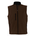 Dark Chocolate - Front - SOLS Mens Rallye Soft Shell Bodywarmer Jacket