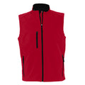 Red - Back - SOLS Mens Rallye Soft Shell Bodywarmer Jacket