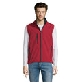 Red - Side - SOLS Mens Rallye Soft Shell Bodywarmer Jacket