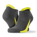 Grey - Front - Spiro Unisex Adults Sports Trainer Socks (Pack Of 3)