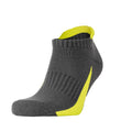 Grey - Back - Spiro Unisex Adults Sports Trainer Socks (Pack Of 3)
