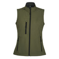 Dark Green - Front - SOLS Womens-Ladies Rallye Soft Shell Bodywarmer Jacket