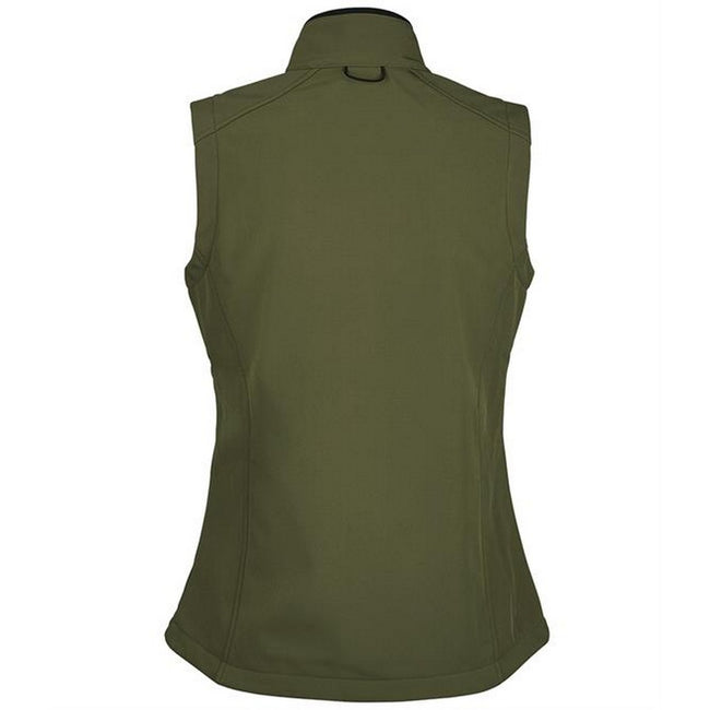 Dark Green - Back - SOLS Womens-Ladies Rallye Soft Shell Bodywarmer Jacket