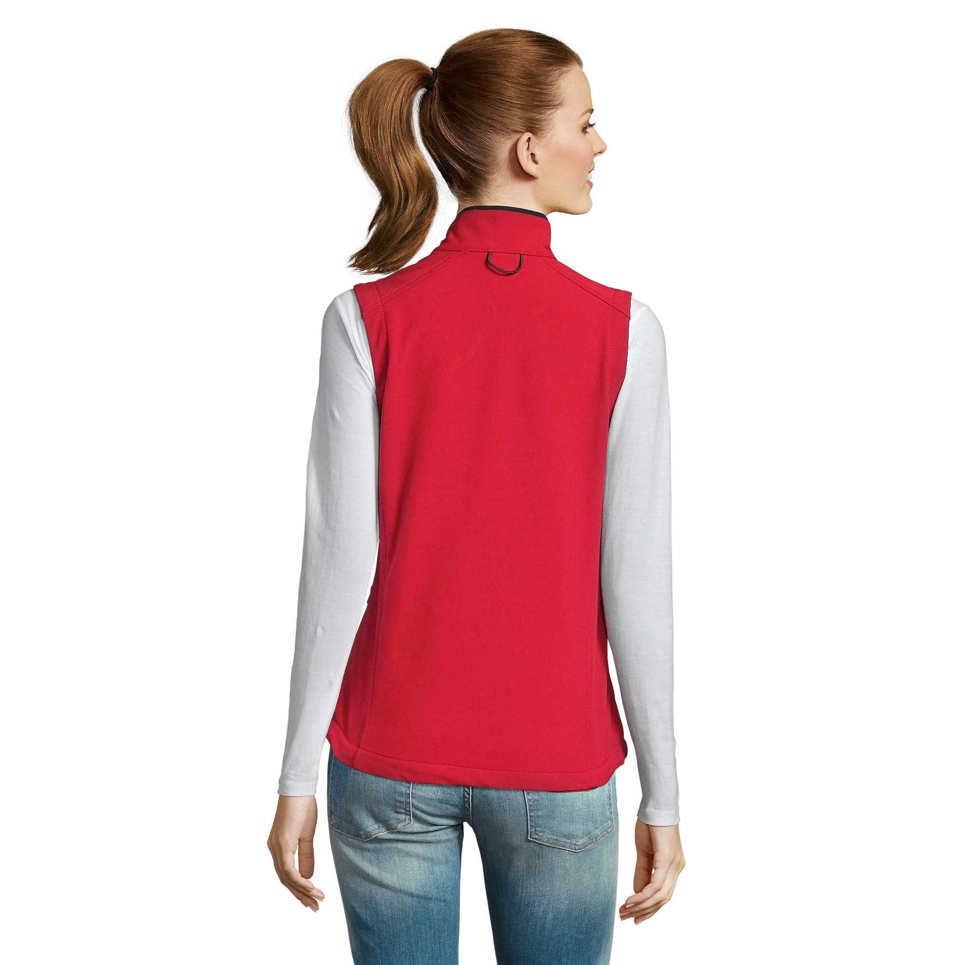 Red - Pack Shot - SOLS Womens-Ladies Rallye Soft Shell Bodywarmer Jacket