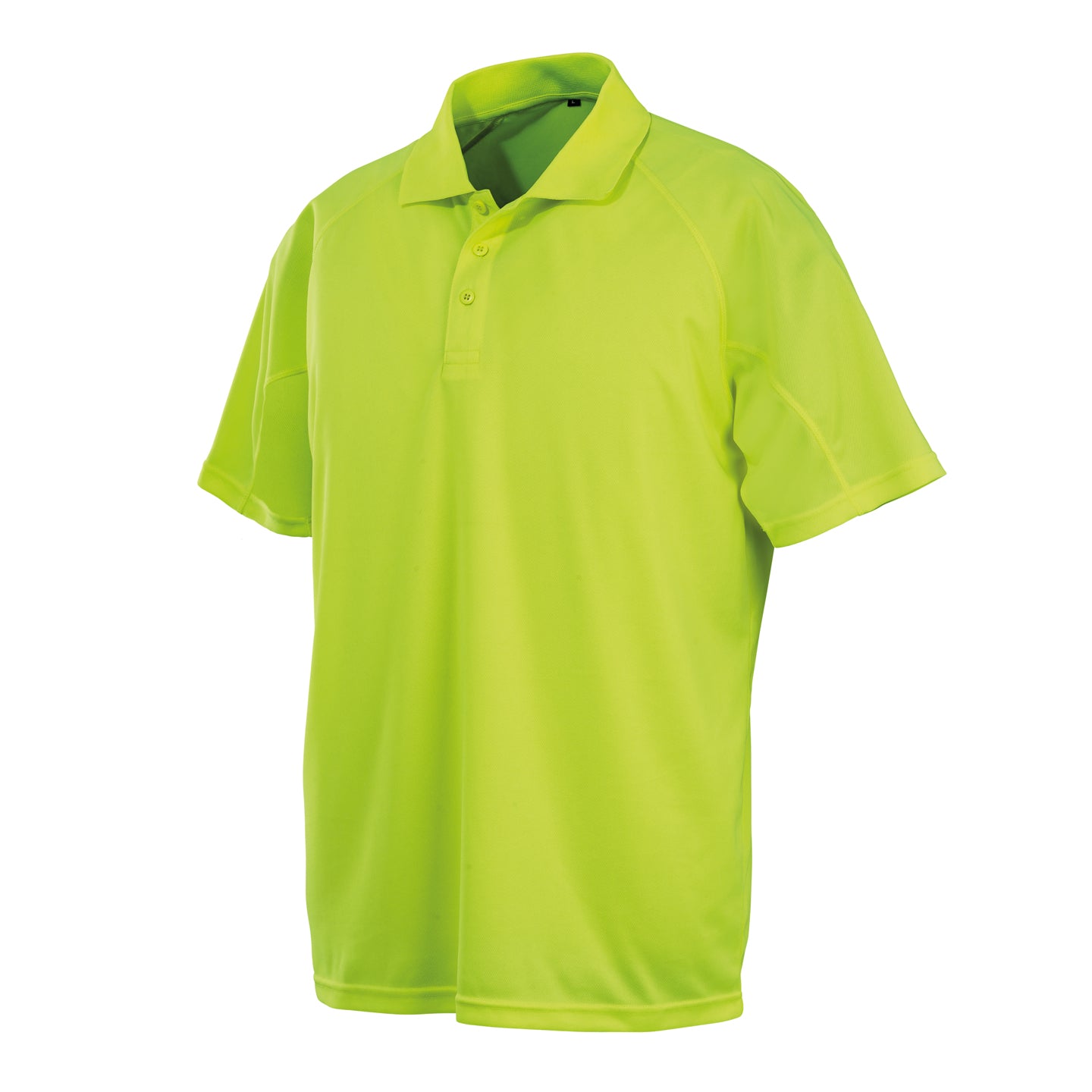 Flo Yellow - Front - Spiro Unisex Adults Impact Performance Aircool Polo Shirt